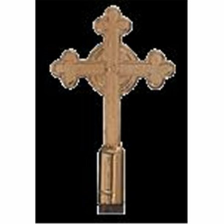 PERFECTPATIO 9 in. Catholic Cross  Aluminum PE2648477